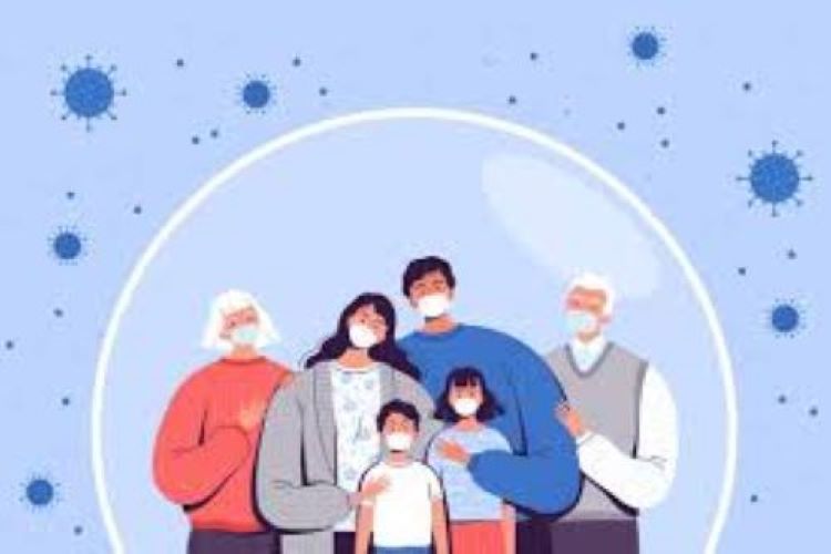 illustration of a family suffering from pandemic: a short story on covid