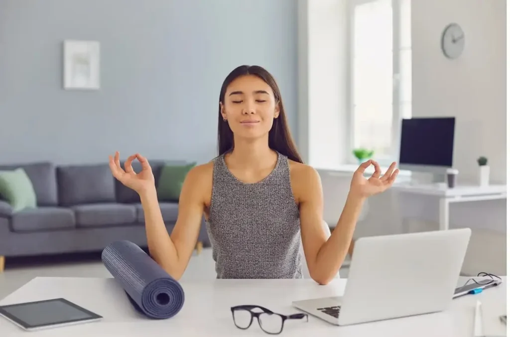 Desk Yoga for anxious office workers