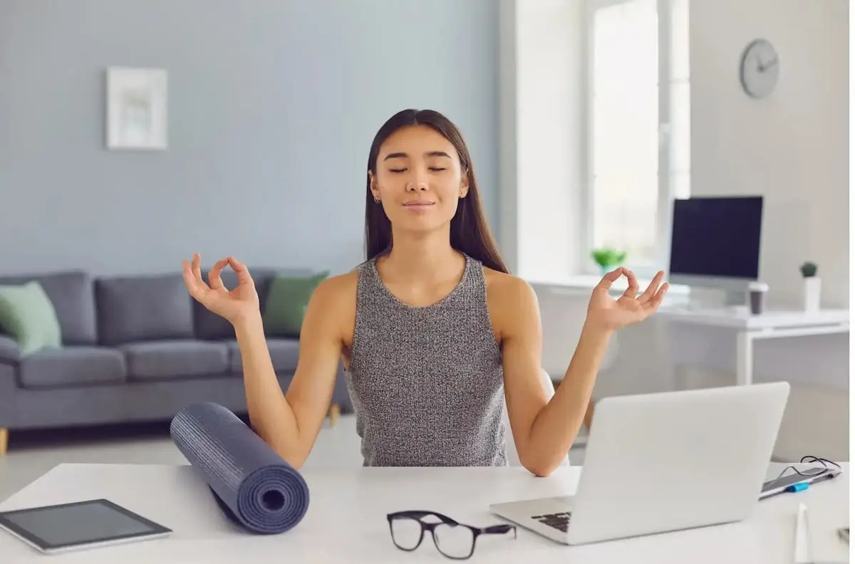 Desk Yoga for anxious office workers
